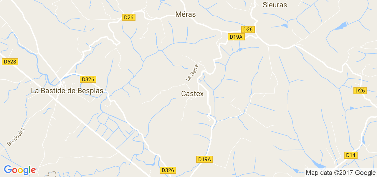 map de la ville de Castex