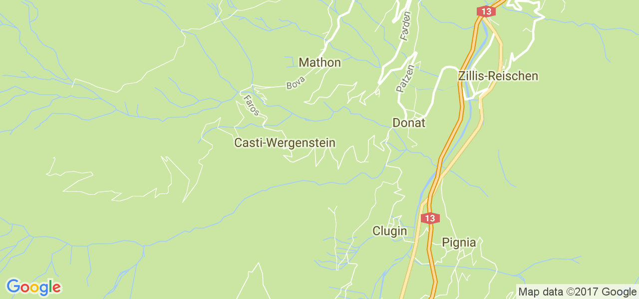 map de la ville de Casti-Wergenstein