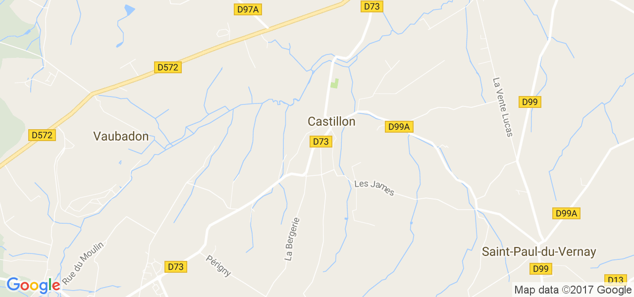 map de la ville de Castillon