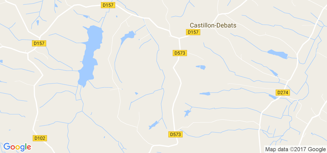 map de la ville de Castillon-Debats