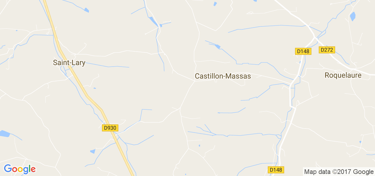 map de la ville de Castillon-Massas