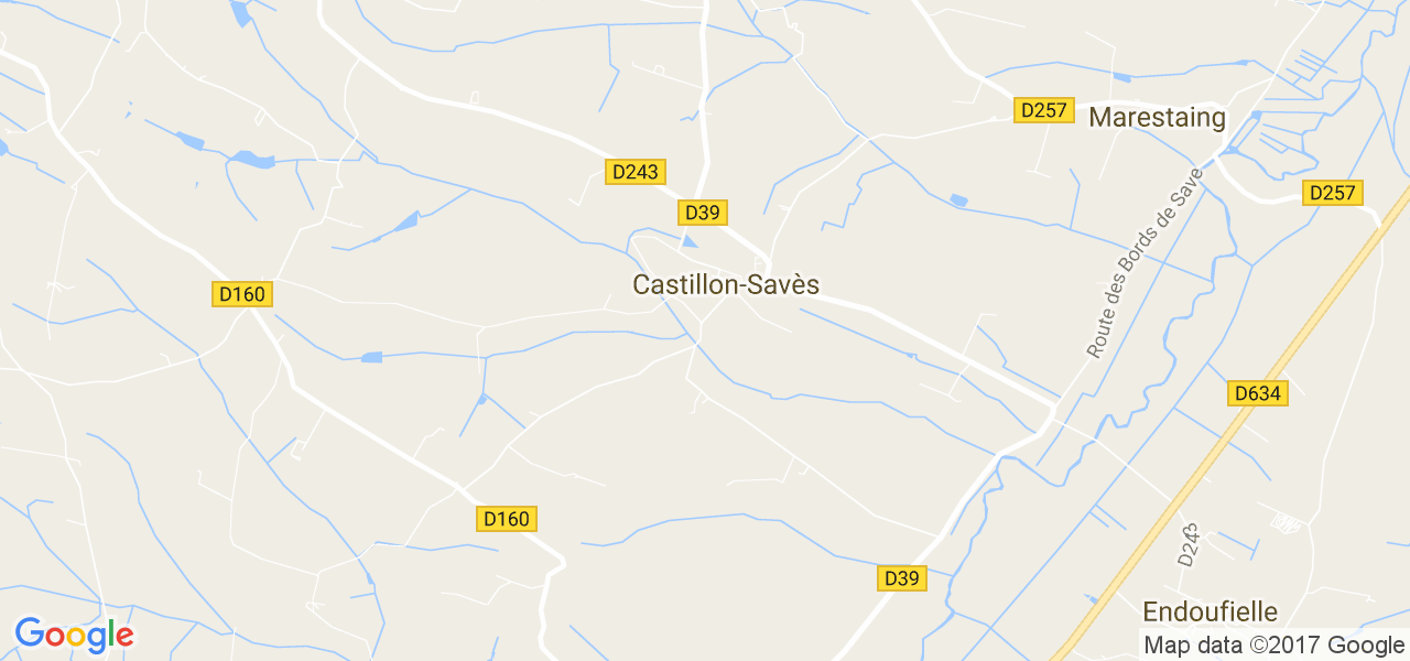 map de la ville de Castillon-Savès