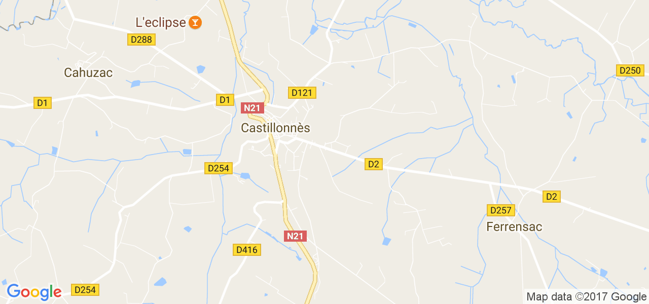 map de la ville de Castillonnès