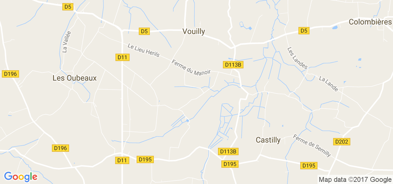 map de la ville de Castilly