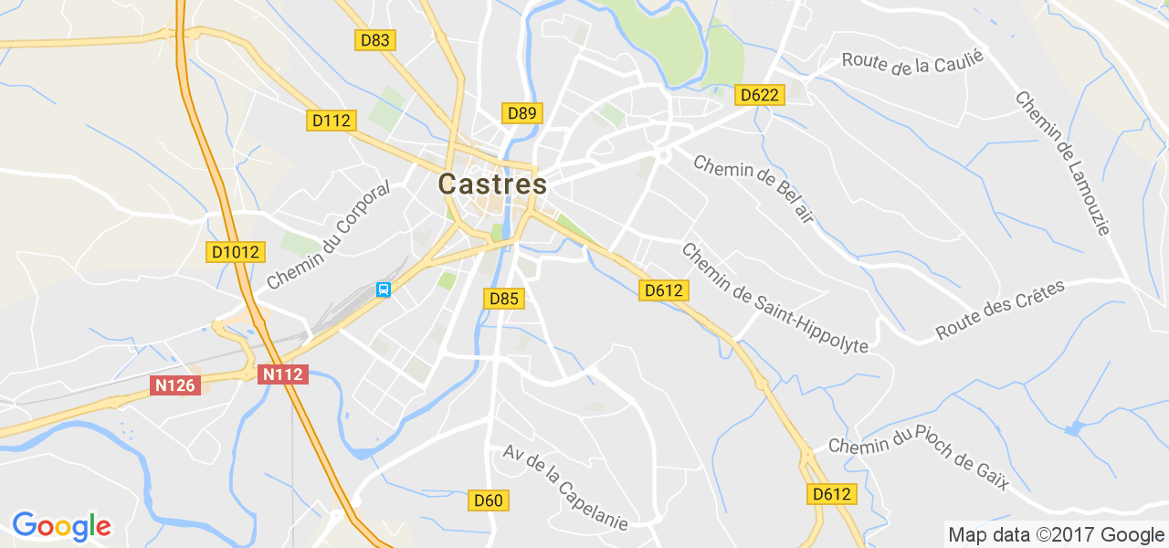 map de la ville de Castres