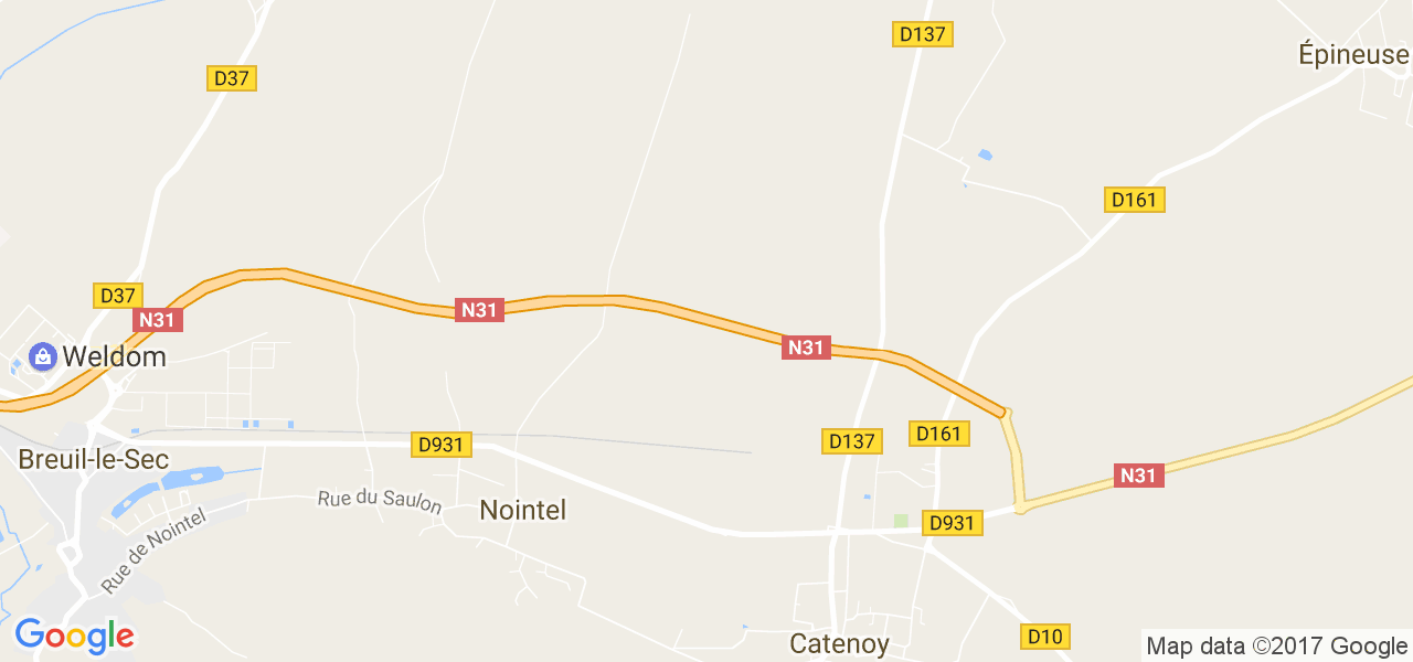 map de la ville de Catenoy