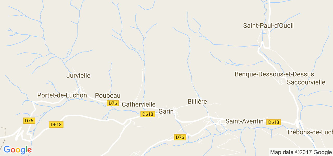 map de la ville de Cathervielle