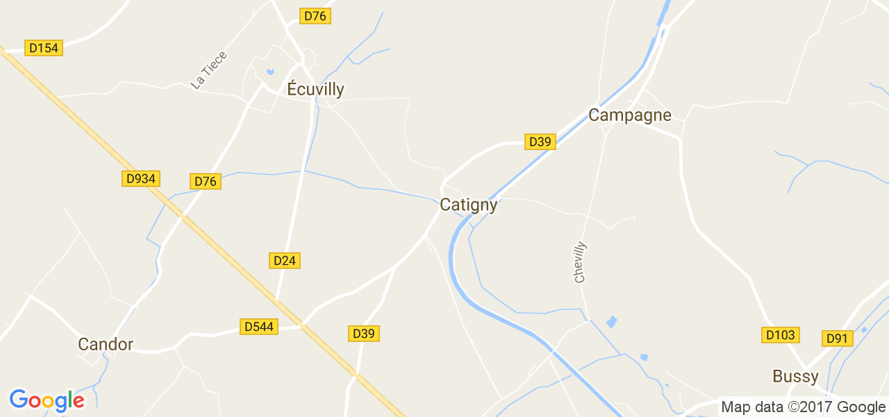 map de la ville de Catigny