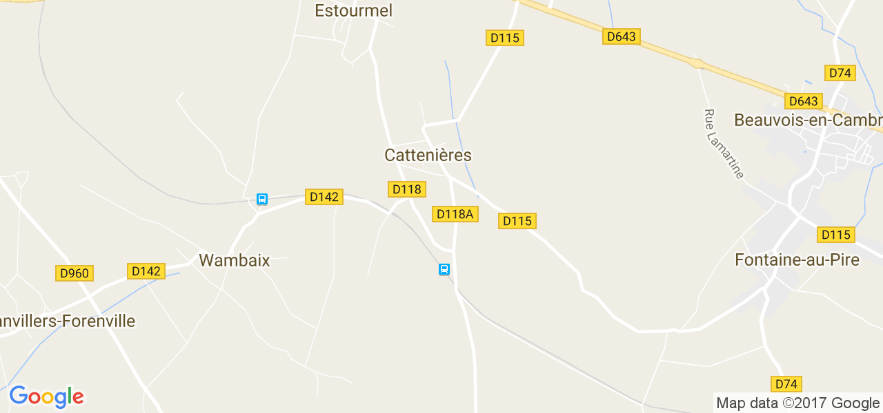 map de la ville de Cattenières