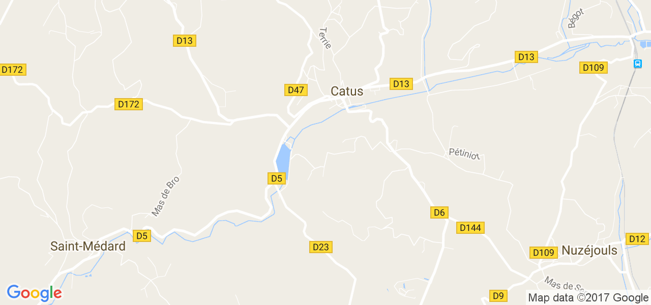 map de la ville de Catus