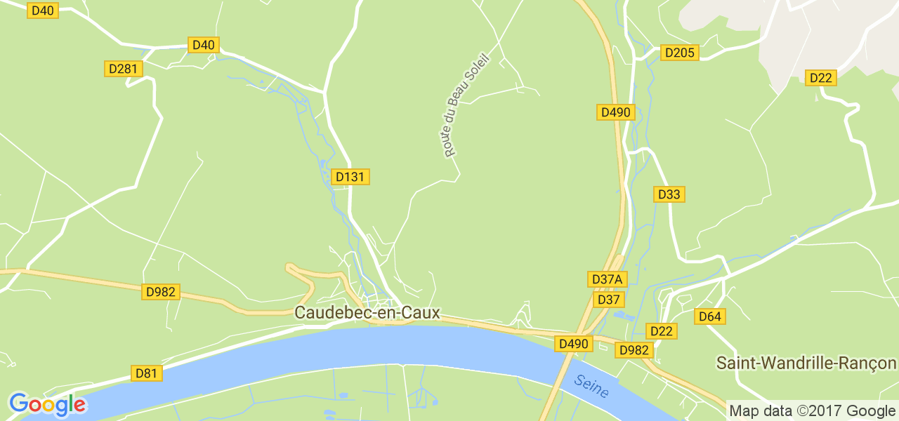 map de la ville de Caudebec-en-Caux