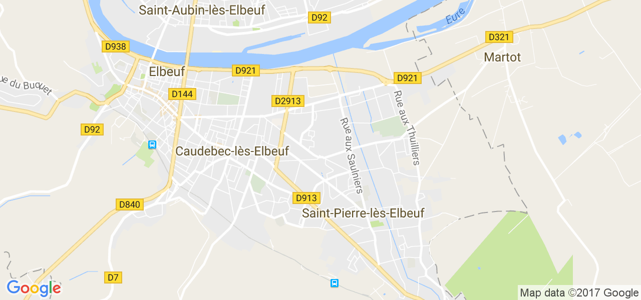 map de la ville de Caudebec-lès-Elbeuf