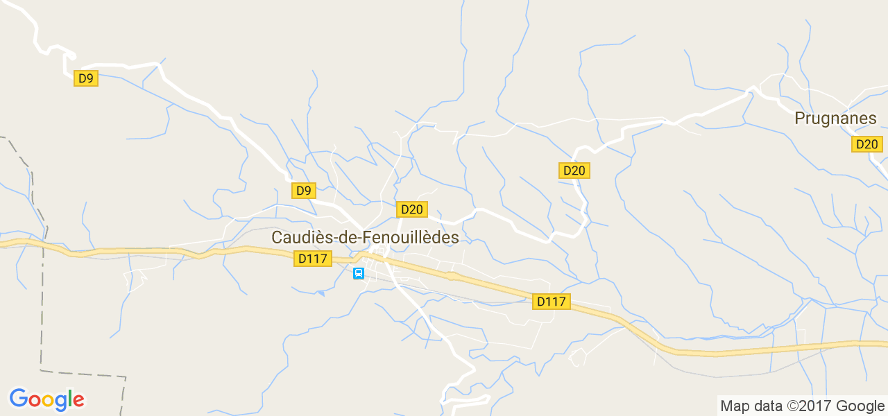 map de la ville de Caudiès-de-Fenouillèdes