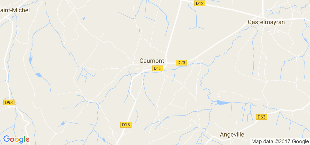 map de la ville de Caumont