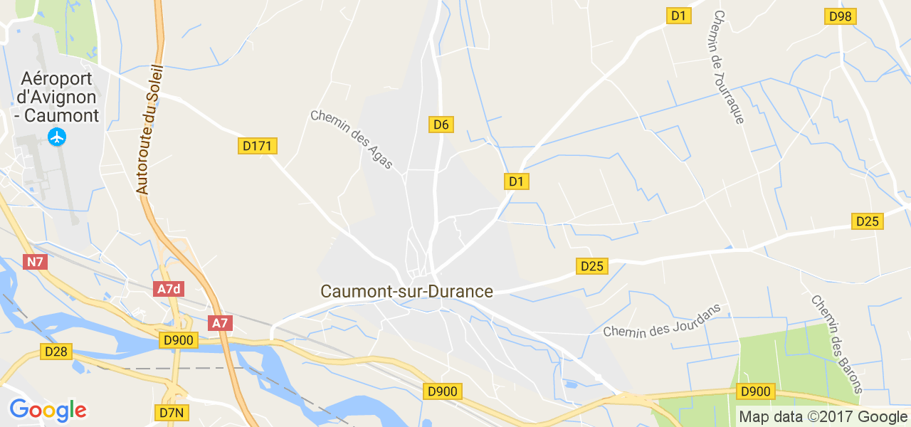 map de la ville de Caumont-sur-Durance