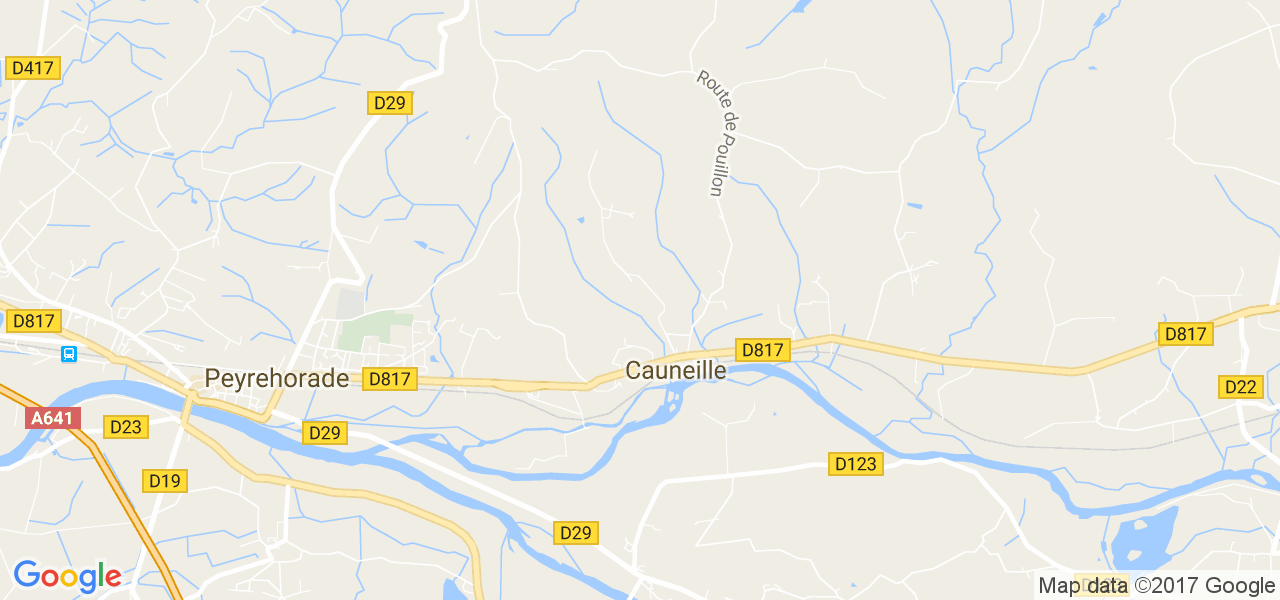 map de la ville de Cauneille