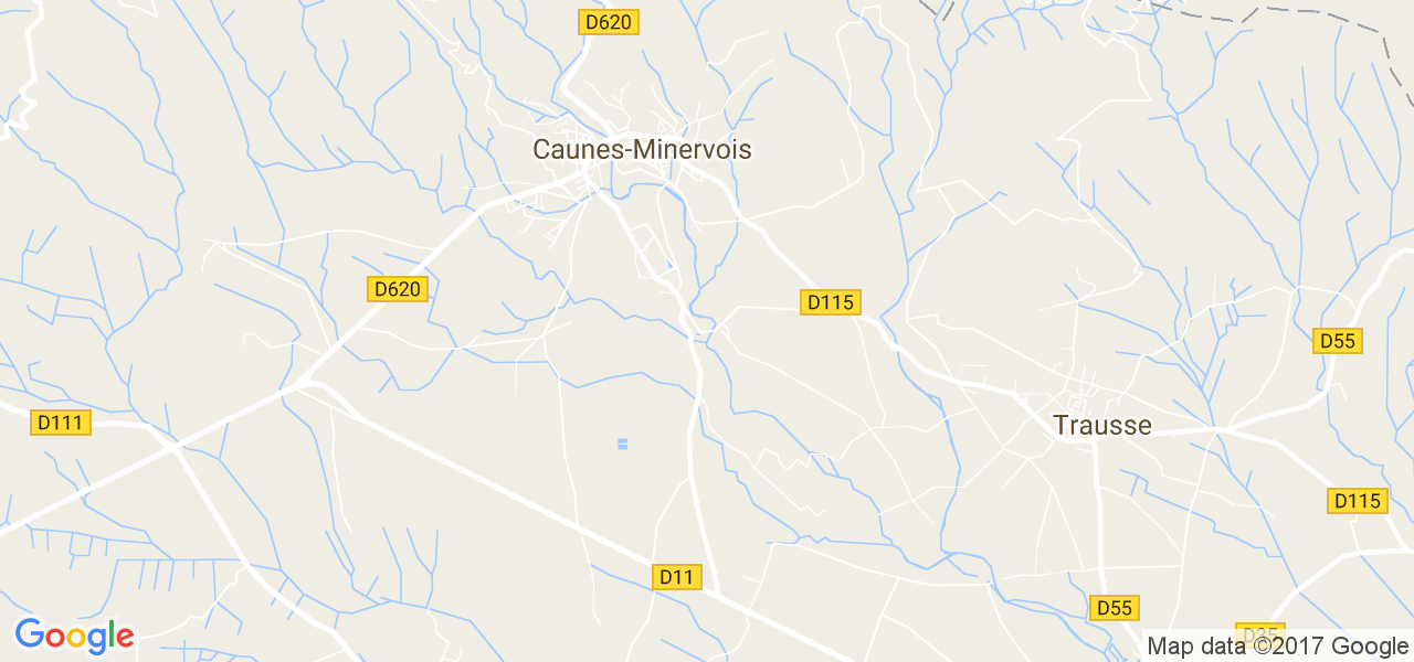 map de la ville de Caunes-Minervois