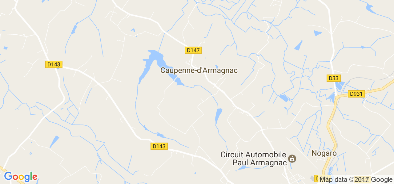 map de la ville de Caupenne-d'Armagnac