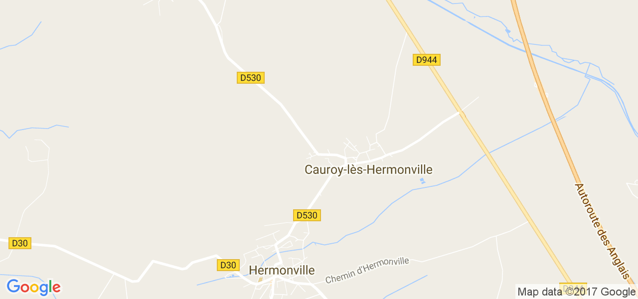 map de la ville de Cauroy-lès-Hermonville