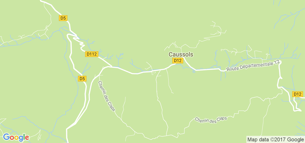 map de la ville de Caussols