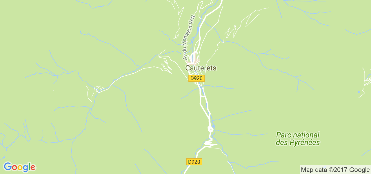 map de la ville de Cauterets