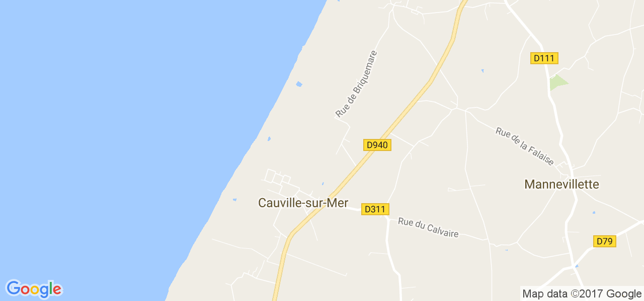 map de la ville de Cauville-sur-Mer