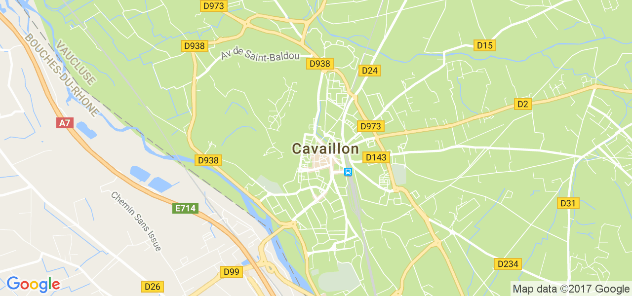 map de la ville de Cavaillon