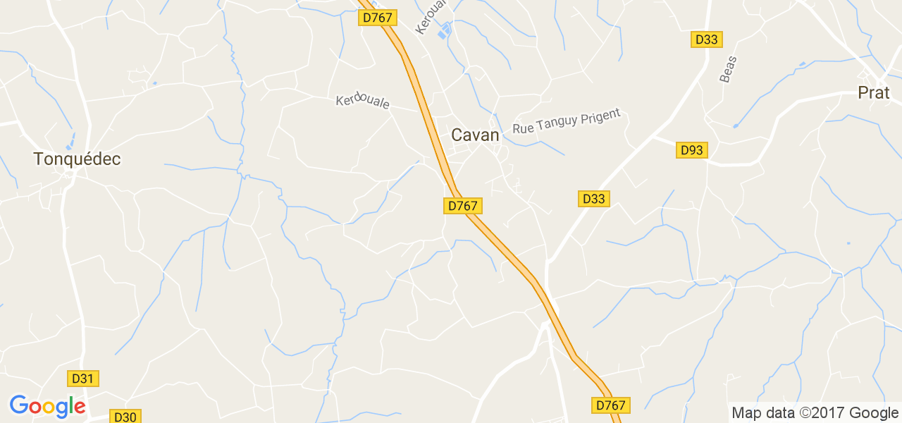 map de la ville de Cavan