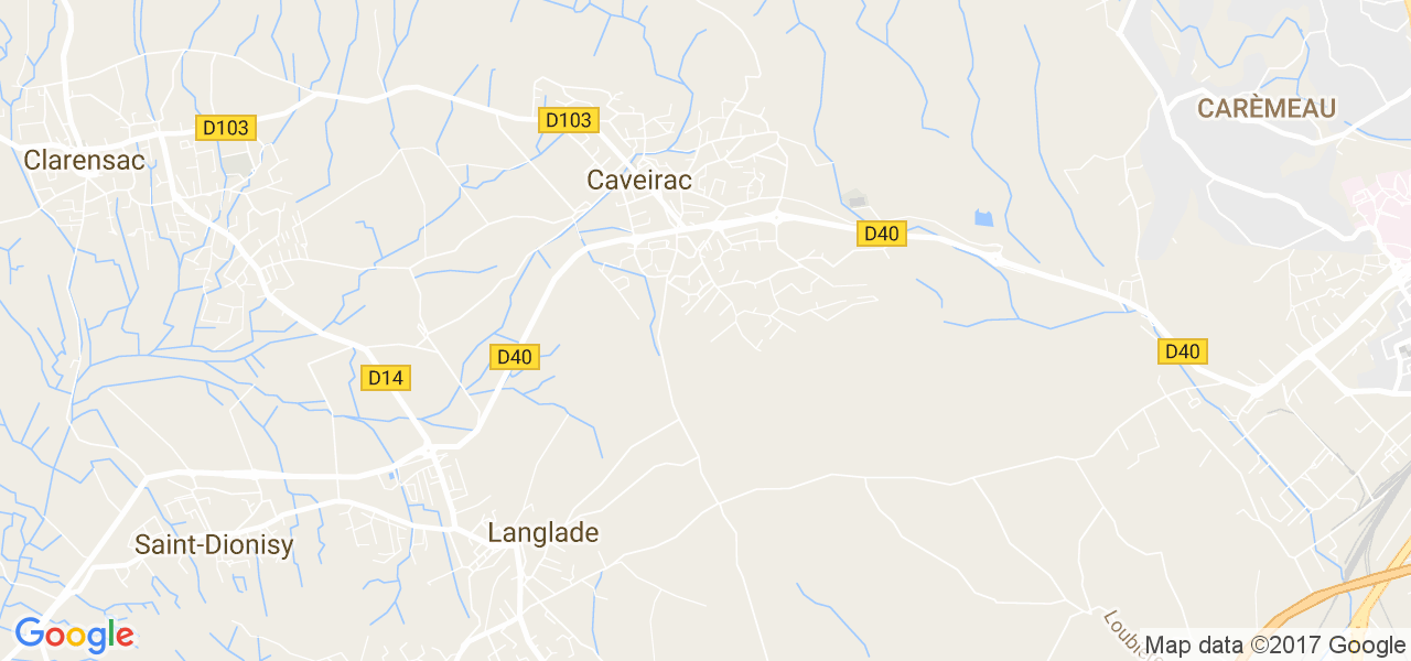 map de la ville de Caveirac