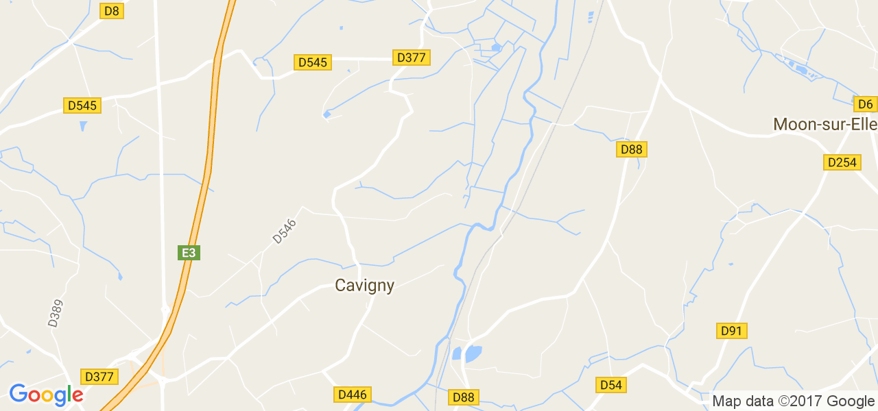 map de la ville de Cavigny