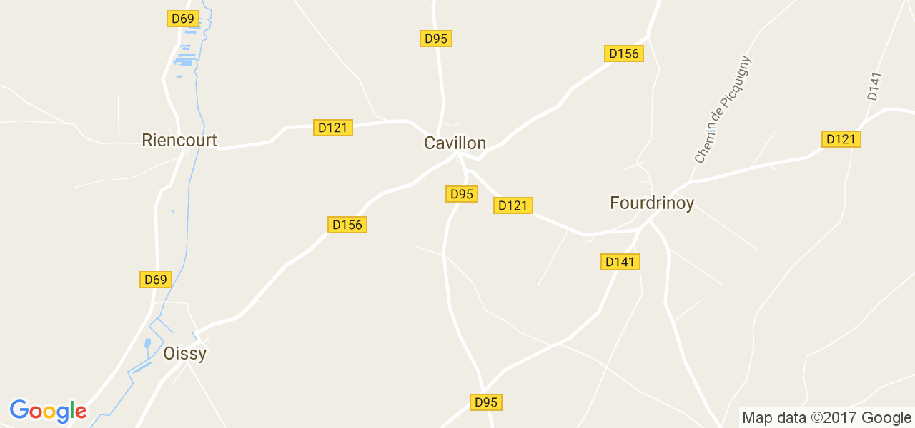 map de la ville de Cavillon