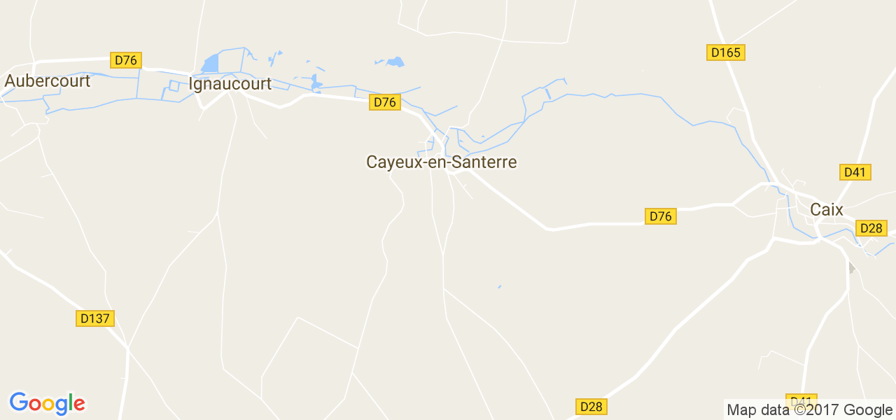 map de la ville de Cayeux-en-Santerre