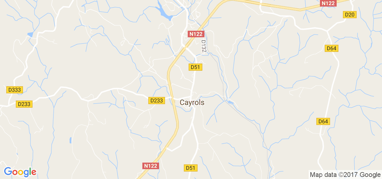 map de la ville de Cayrols