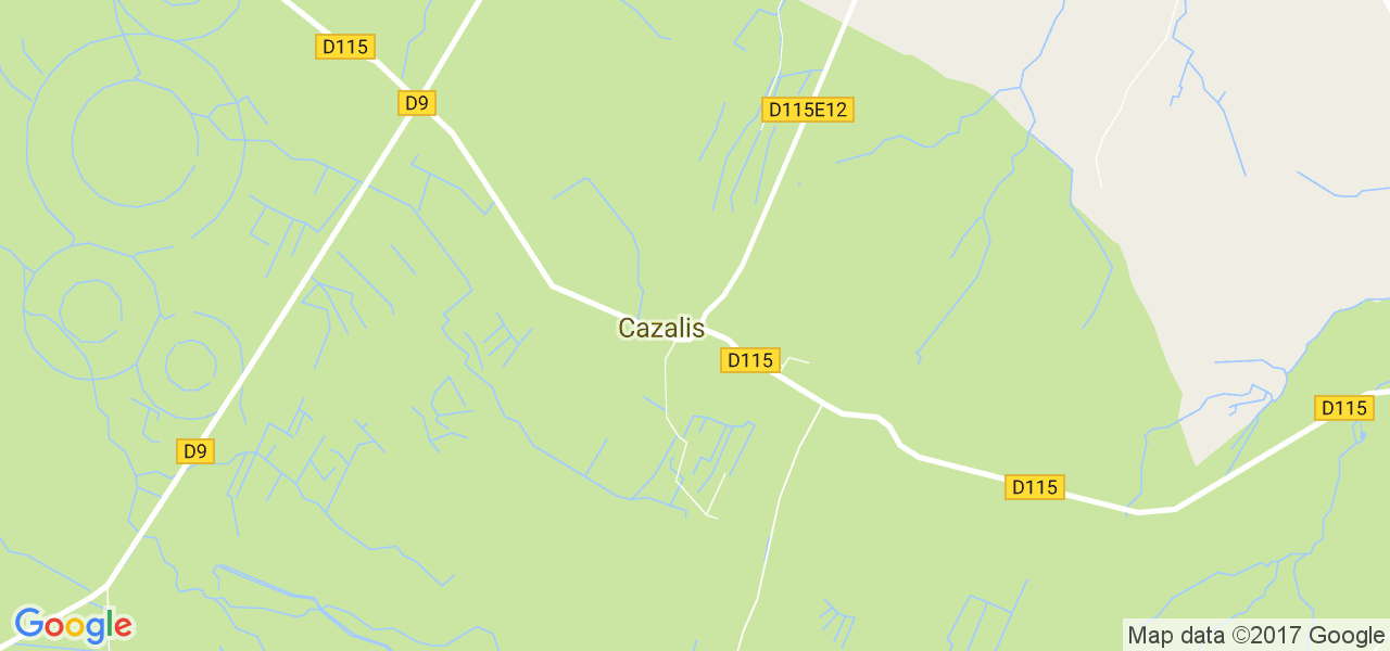 map de la ville de Cazalis