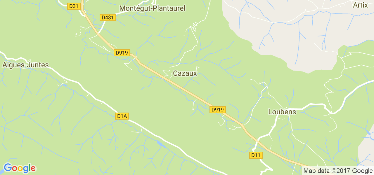 map de la ville de Cazaux