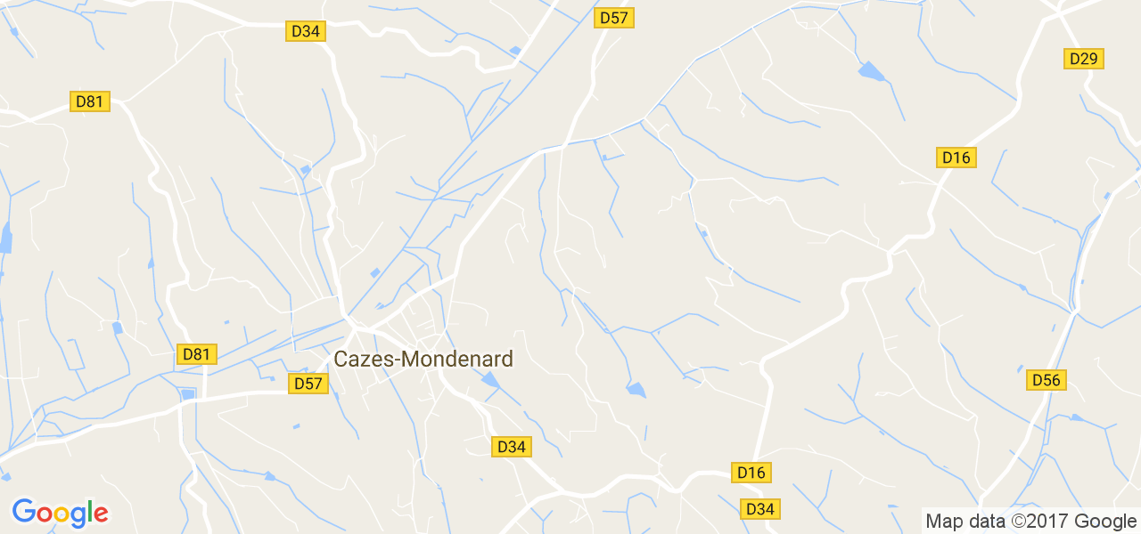 map de la ville de Cazes-Mondenard