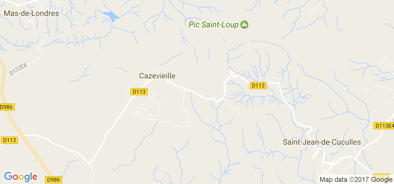 map de la ville de Cazevieille