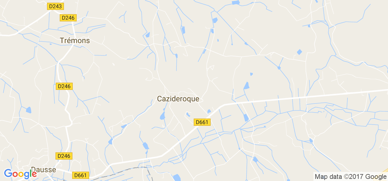 map de la ville de Cazideroque