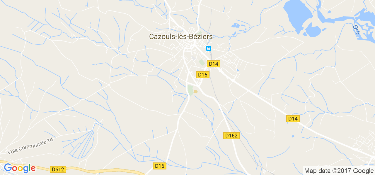 map de la ville de Cazouls-lès-Béziers