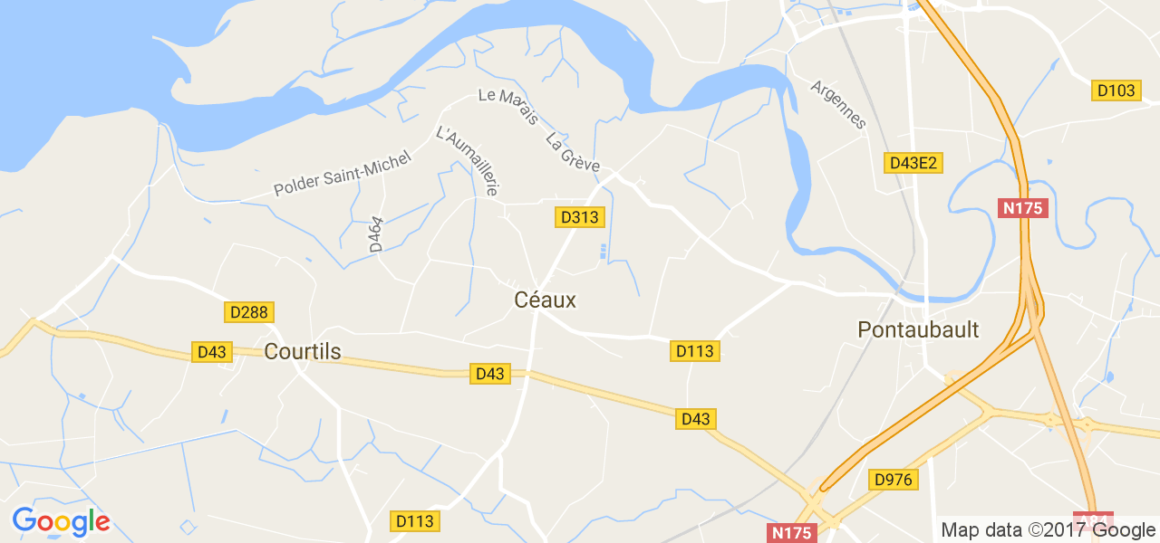 map de la ville de Céaux