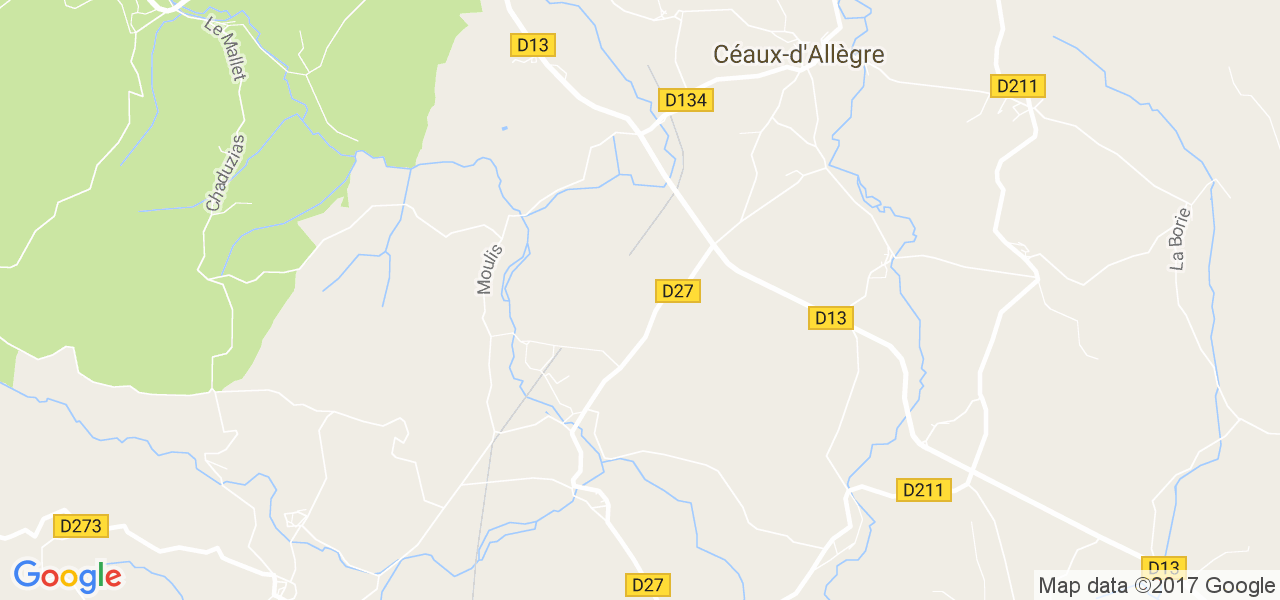 map de la ville de Céaux-d'Allègre