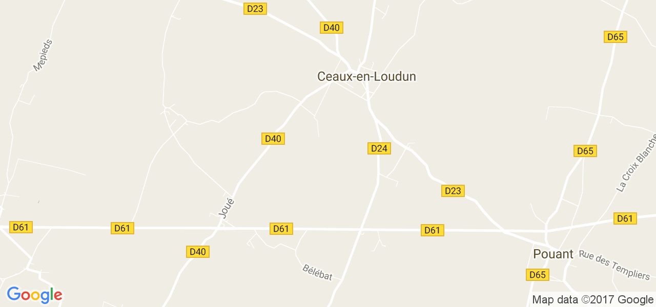 map de la ville de Ceaux-en-Loudun