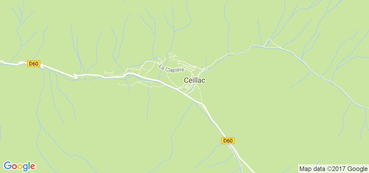 map de la ville de Ceillac