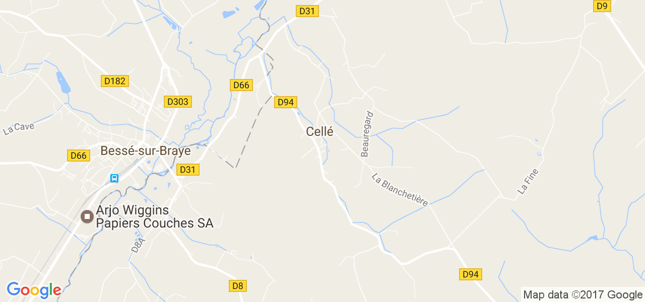 map de la ville de Cellé