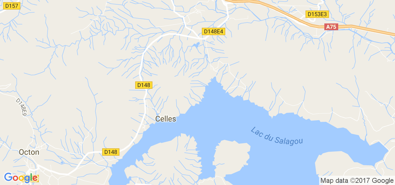 map de la ville de Celles