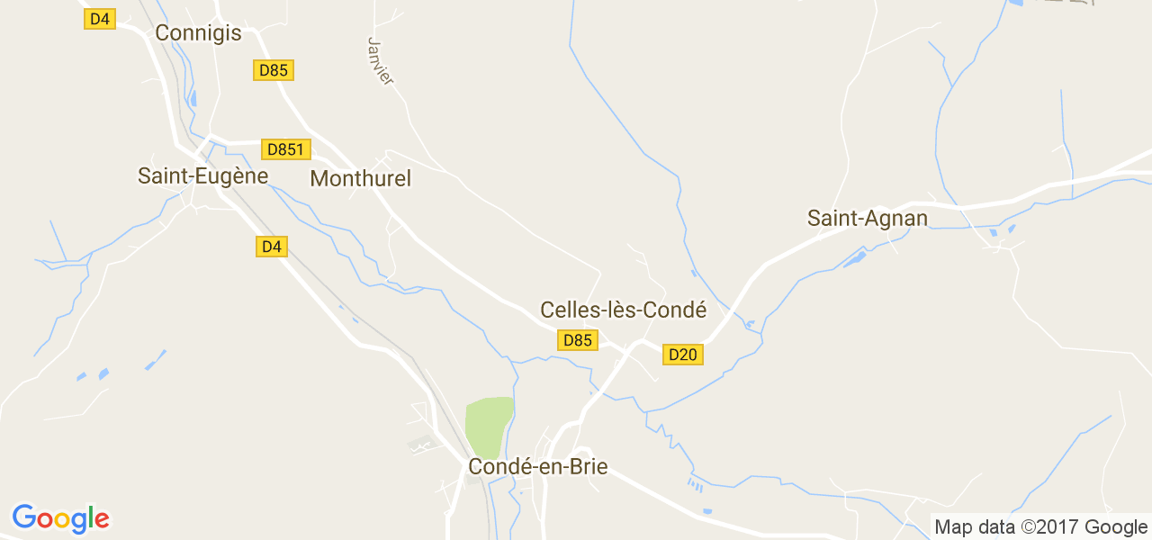 map de la ville de Celles-lès-Condé