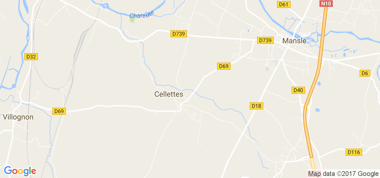 map de la ville de Cellettes