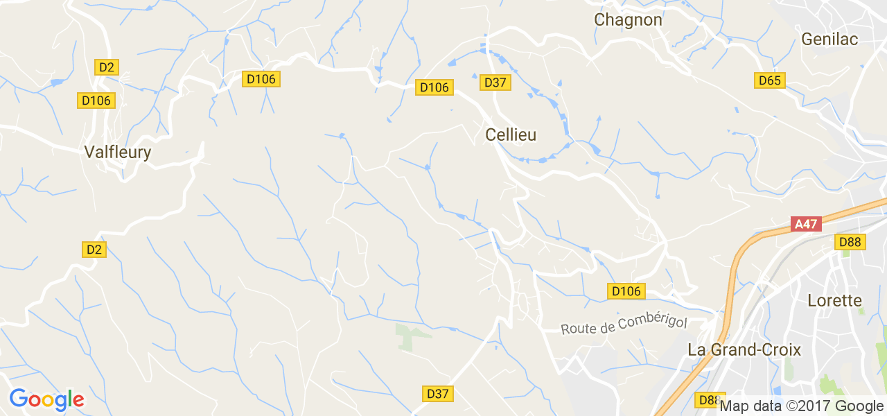 map de la ville de Cellieu