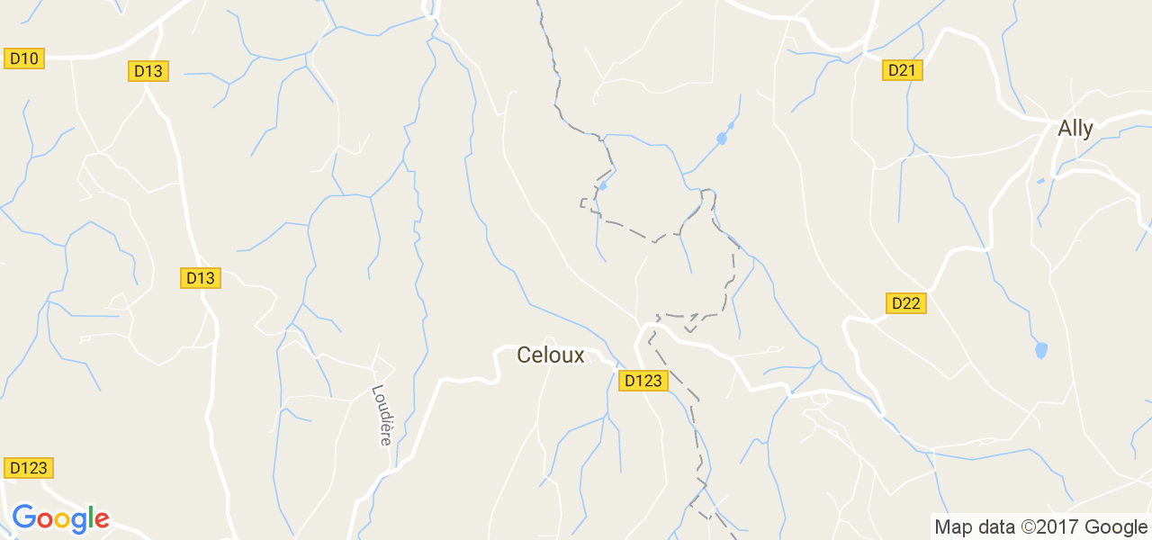 map de la ville de Celoux