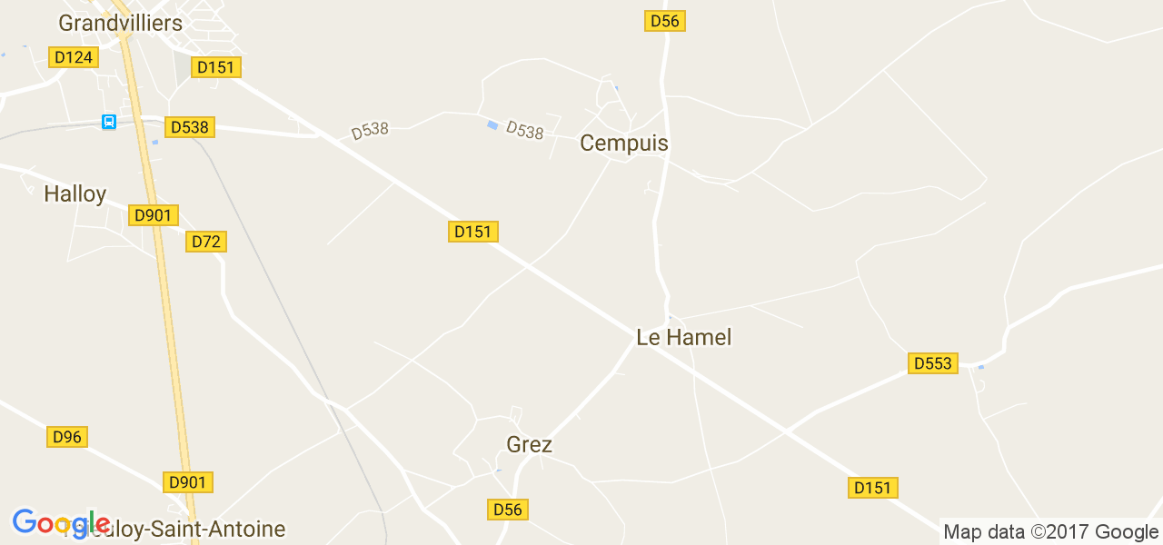 map de la ville de Cempuis